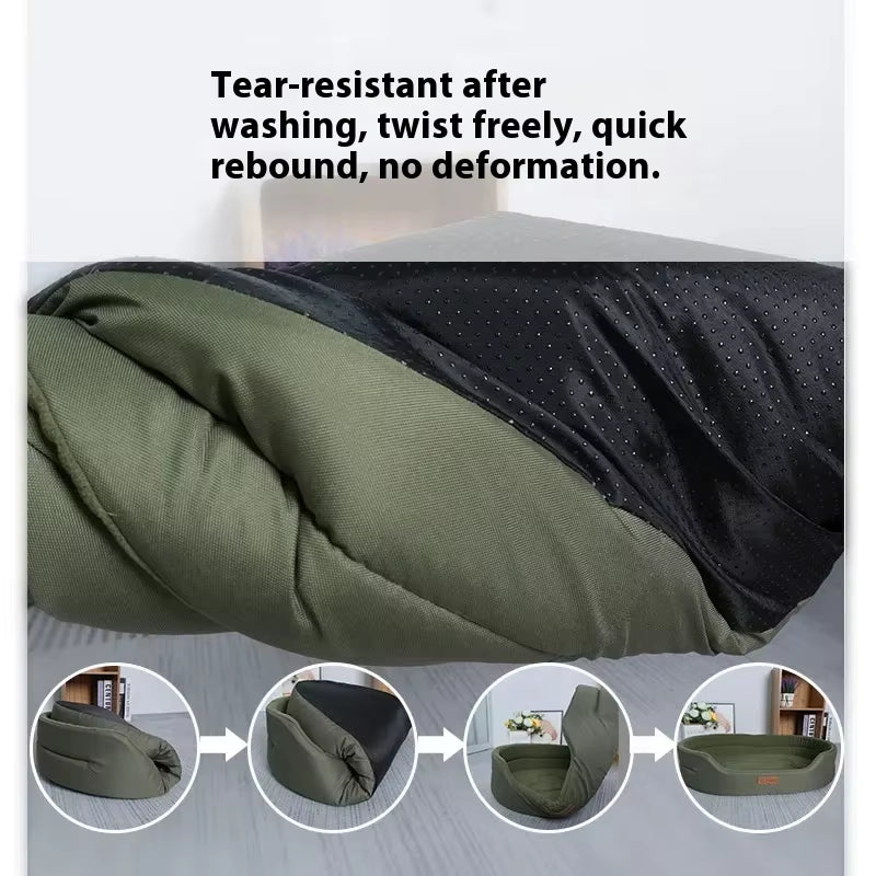 Dog Pet Beds Square Dog Bed for Large Dogs Size Dog Sofa Beds Customized Waterproof Anti-Mite Pet Bed Inner Pad Washable Kennel